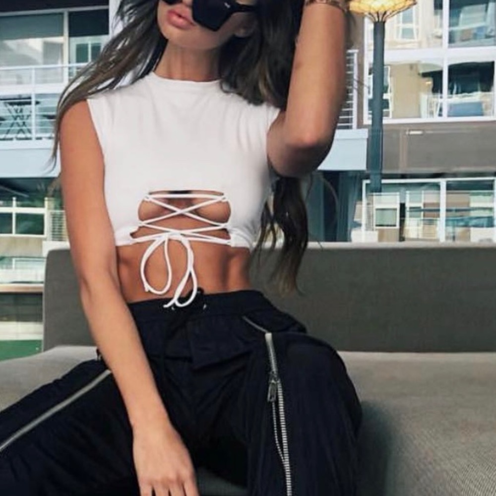 Frankie’s Bikinis Ashley Top - White